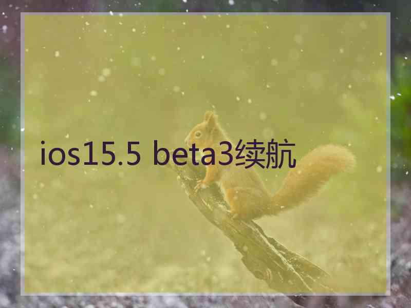 ios15.5 beta3续航