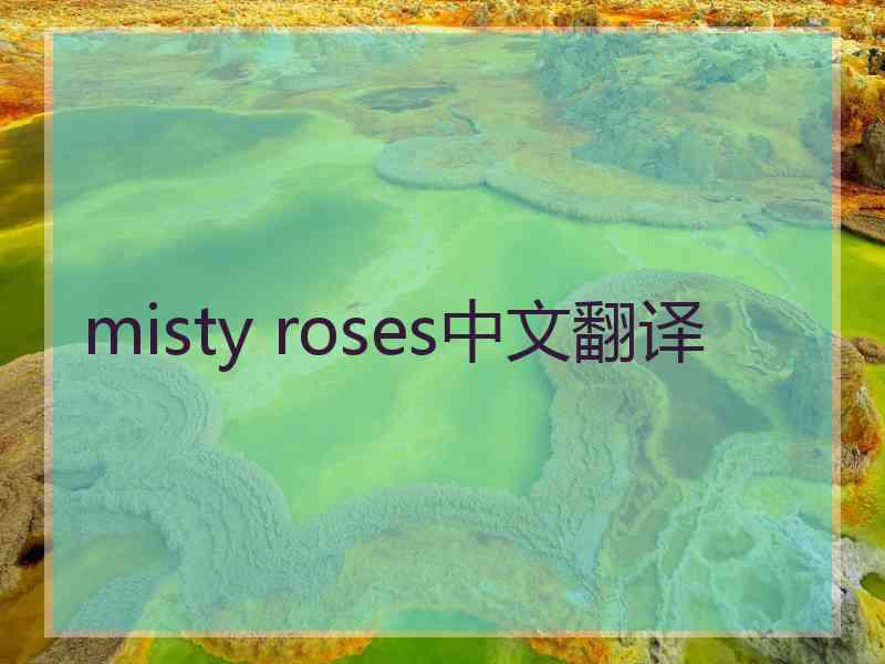 misty roses中文翻译