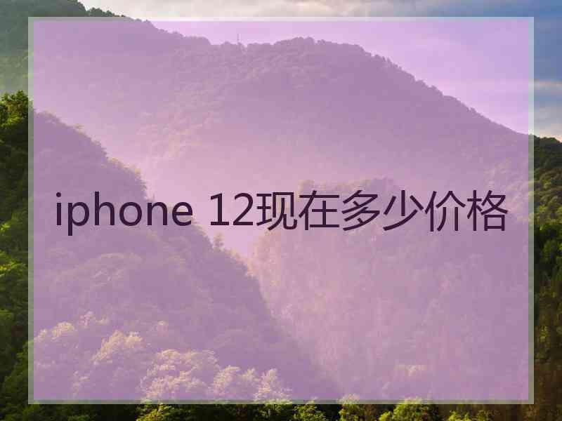 iphone 12现在多少价格