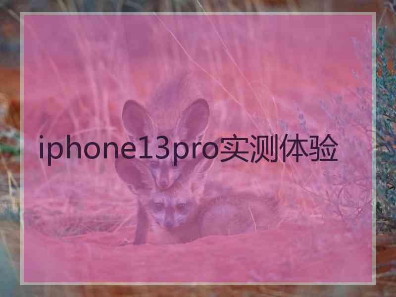 iphone13pro实测体验