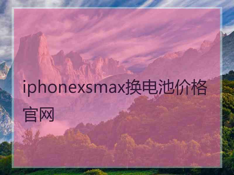 iphonexsmax换电池价格官网