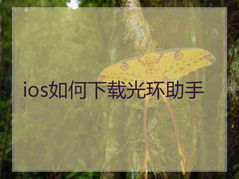 ios如何下载光环助手