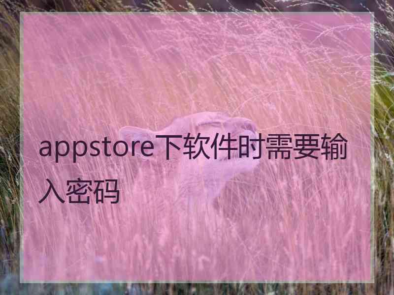 appstore下软件时需要输入密码