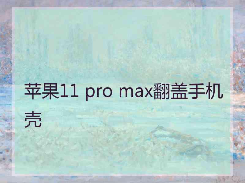 苹果11 pro max翻盖手机壳