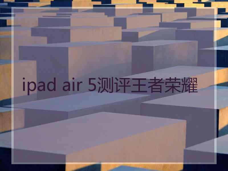 ipad air 5测评王者荣耀