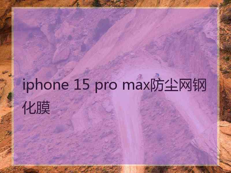 iphone 15 pro max防尘网钢化膜