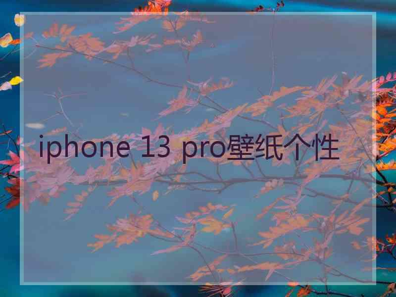 iphone 13 pro壁纸个性