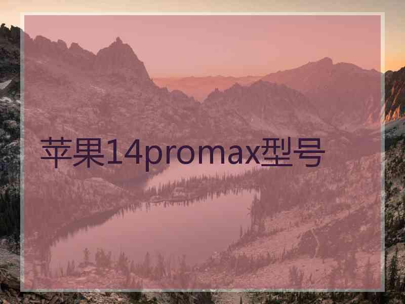 苹果14promax型号