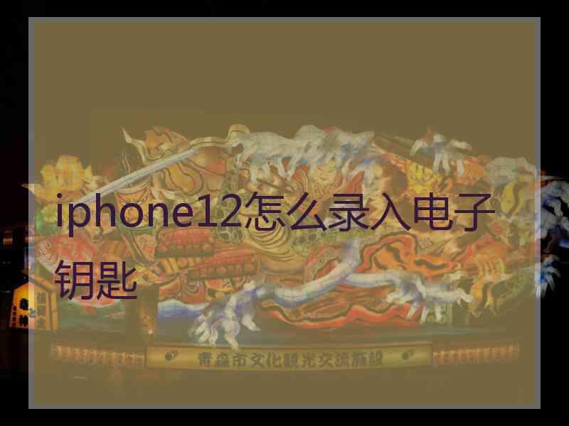 iphone12怎么录入电子钥匙