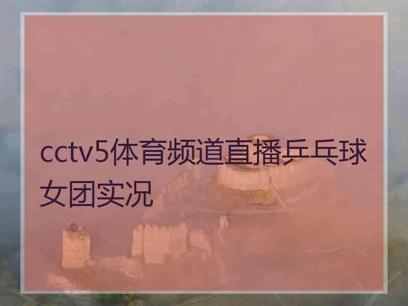 cctv5体育频道直播乒乓球女团实况