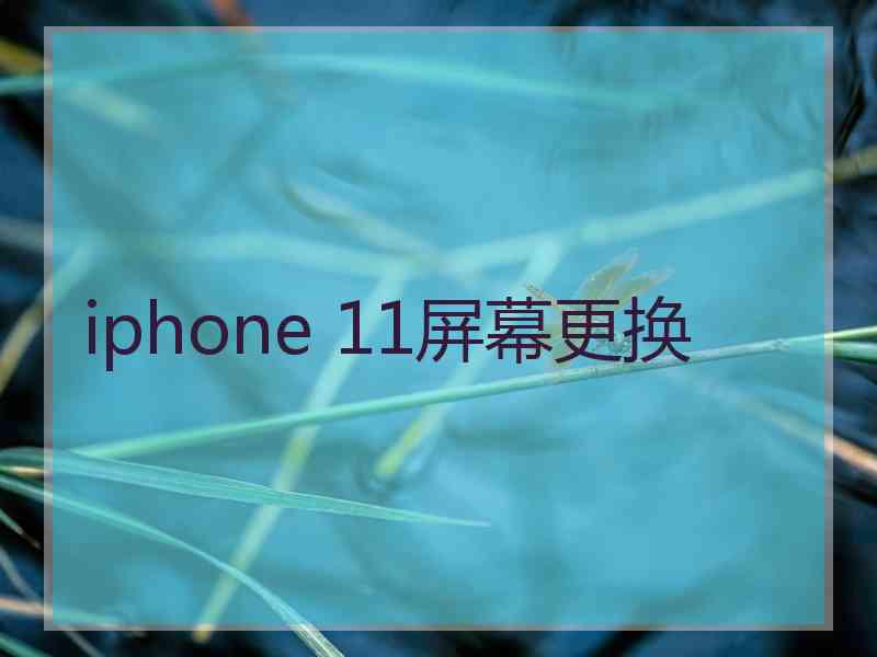 iphone 11屏幕更换