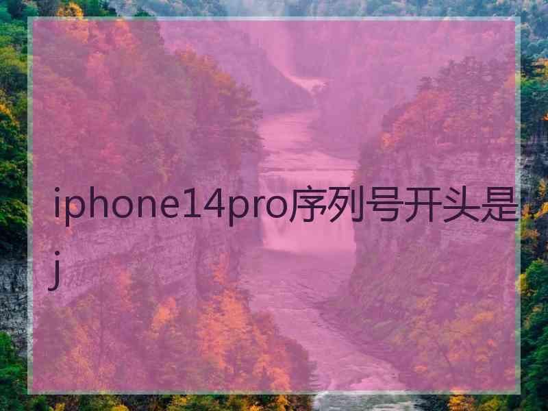 iphone14pro序列号开头是j