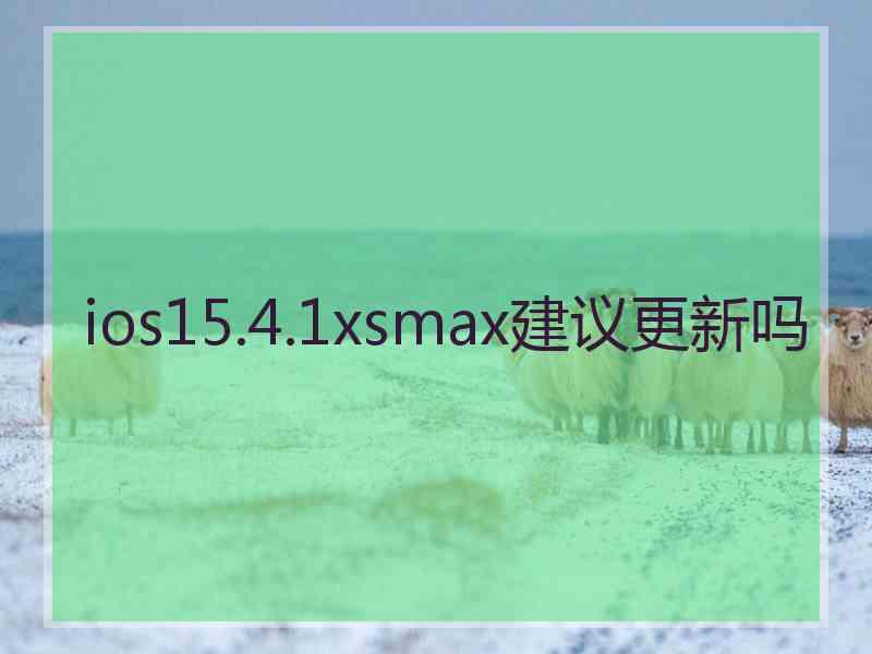 ios15.4.1xsmax建议更新吗