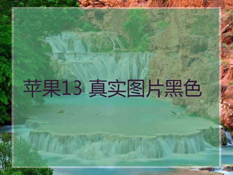 苹果13 真实图片黑色