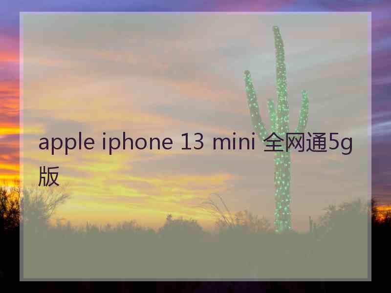 apple iphone 13 mini 全网通5g版