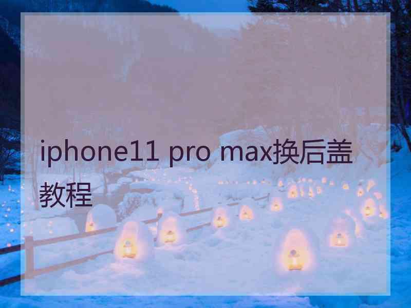 iphone11 pro max换后盖教程