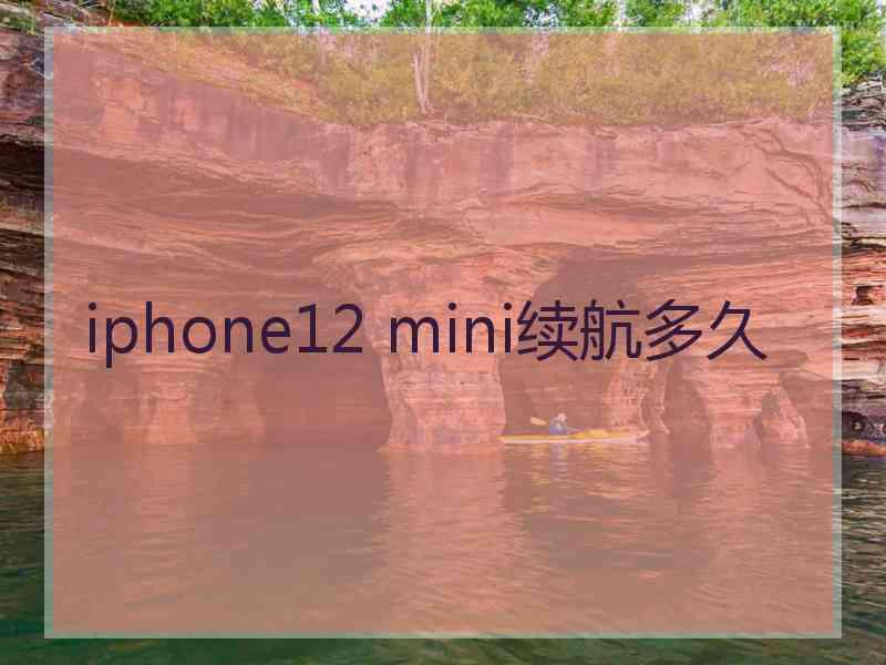 iphone12 mini续航多久