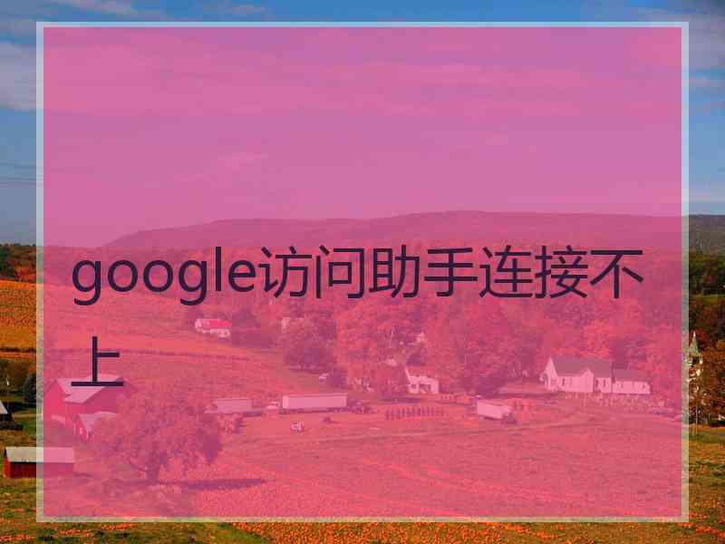 google访问助手连接不上