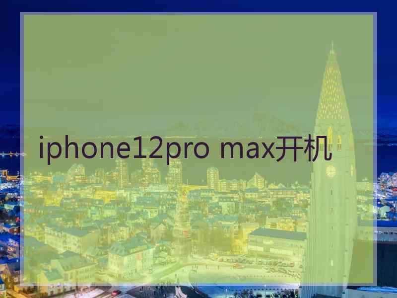 iphone12pro max开机