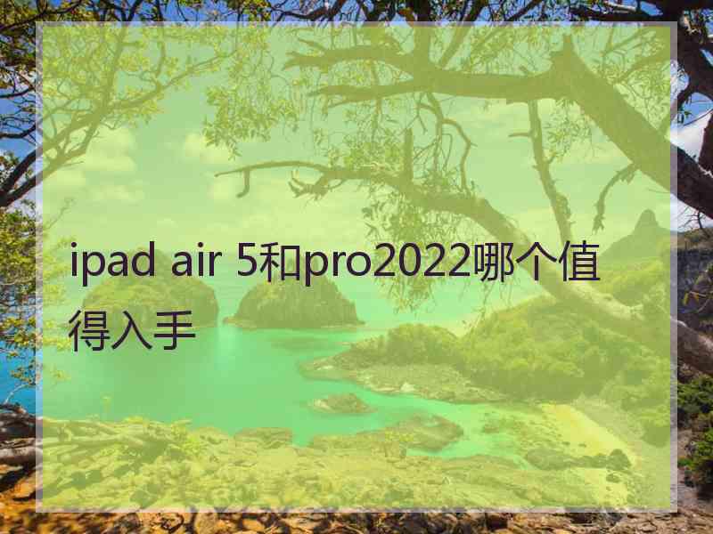 ipad air 5和pro2022哪个值得入手