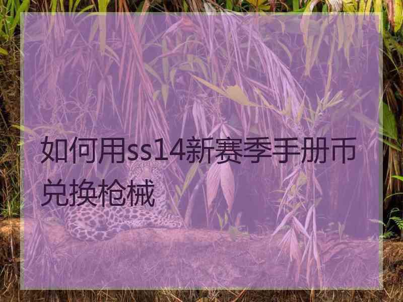 如何用ss14新赛季手册币兑换枪械