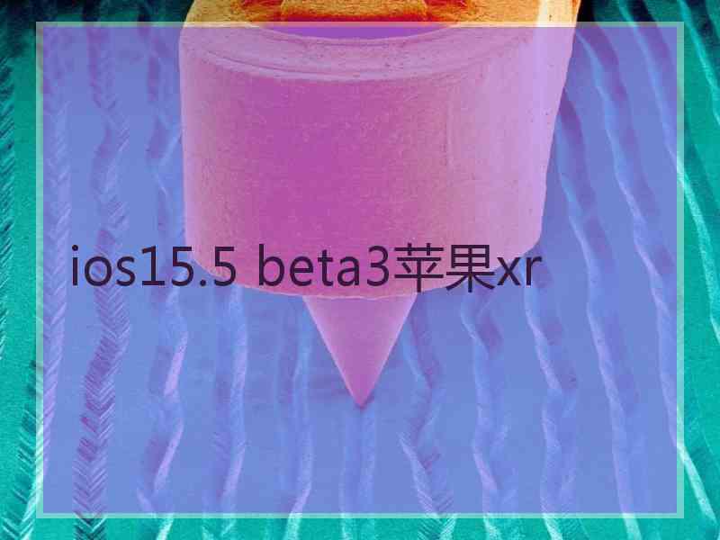 ios15.5 beta3苹果xr