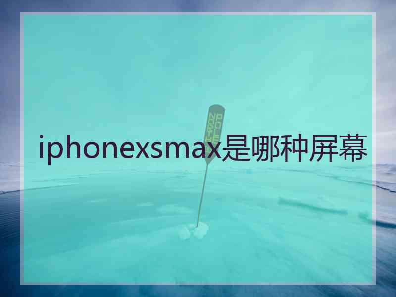 iphonexsmax是哪种屏幕