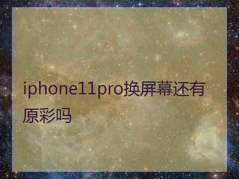 iphone11pro换屏幕还有原彩吗