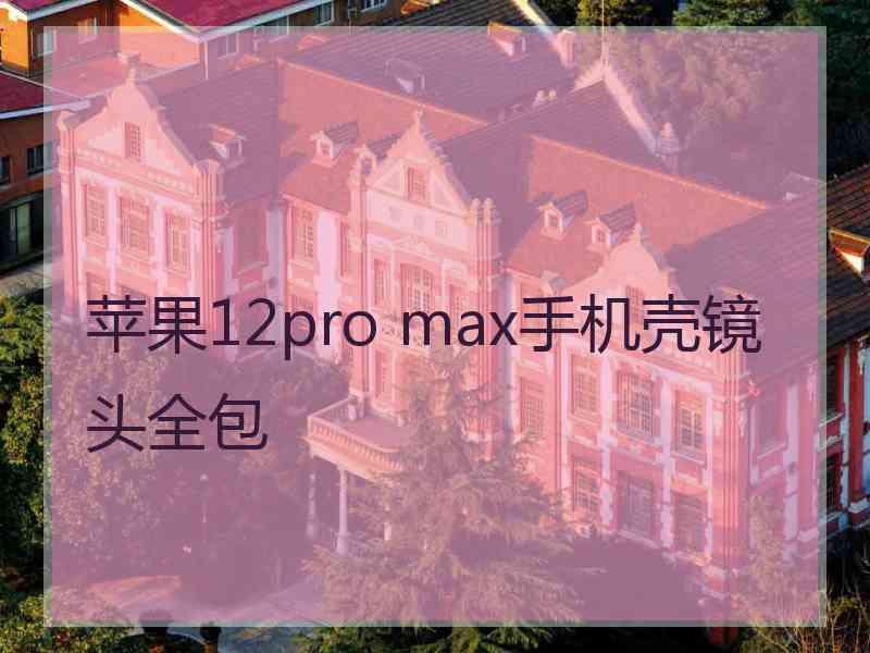 苹果12pro max手机壳镜头全包