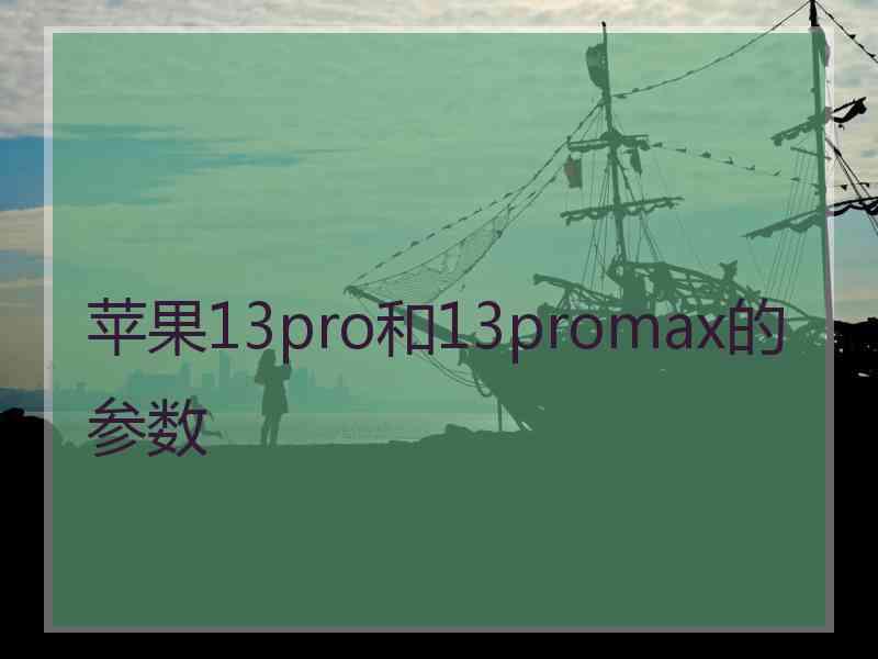 苹果13pro和13promax的参数