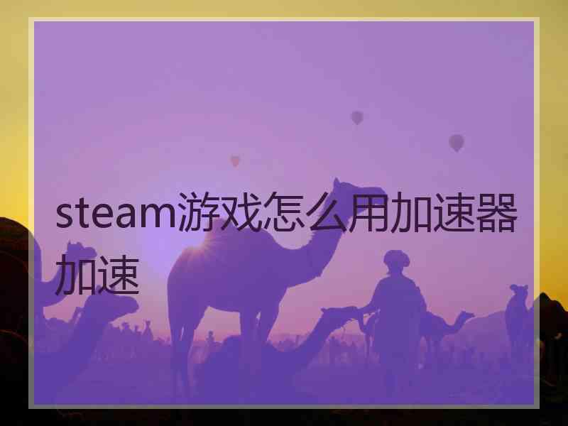 steam游戏怎么用加速器加速