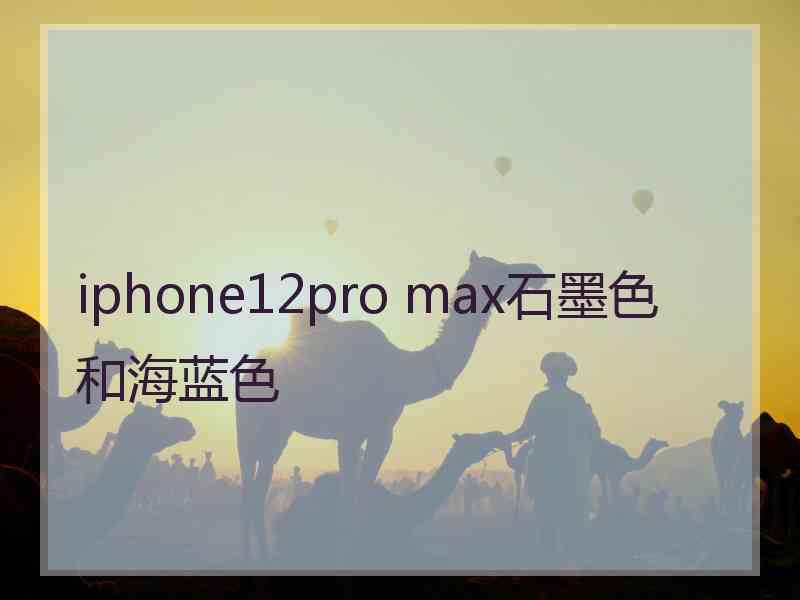 iphone12pro max石墨色和海蓝色