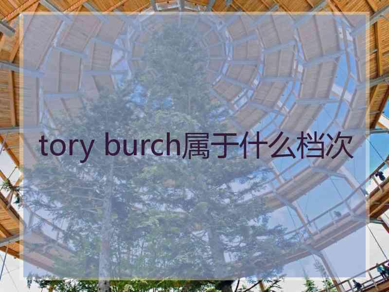 tory burch属于什么档次