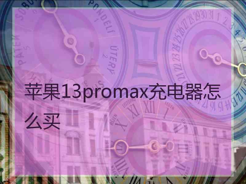 苹果13promax充电器怎么买