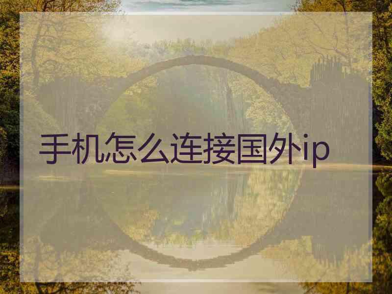 手机怎么连接国外ip