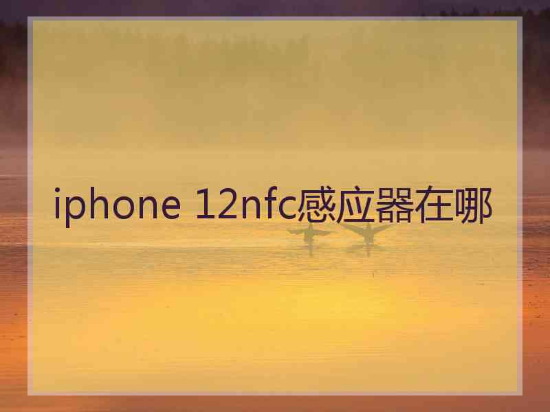 iphone 12nfc感应器在哪