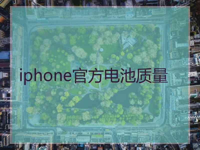 iphone官方电池质量