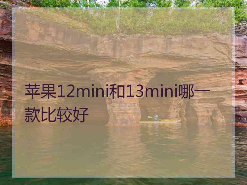 苹果12mini和13mini哪一款比较好