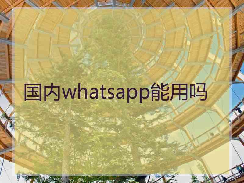 国内whatsapp能用吗