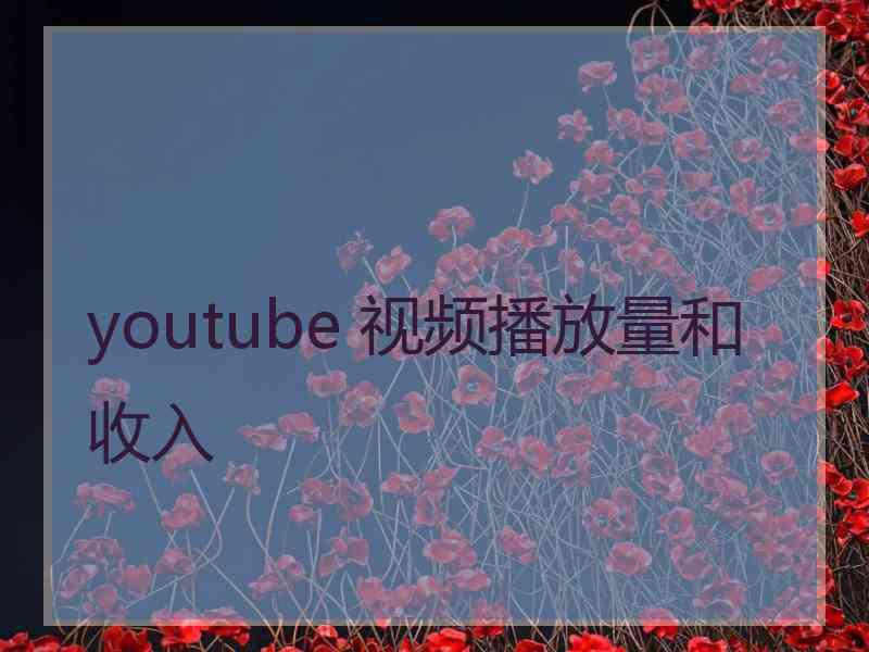 youtube 视频播放量和收入