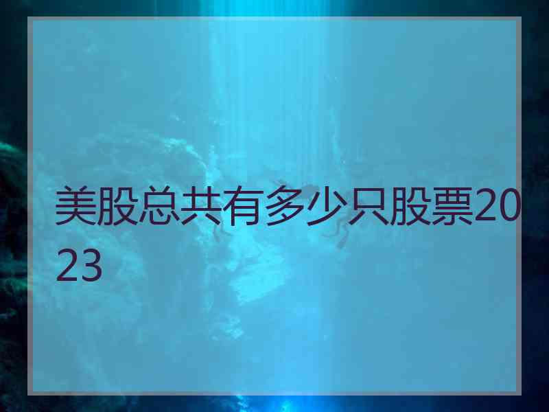 美股总共有多少只股票2023