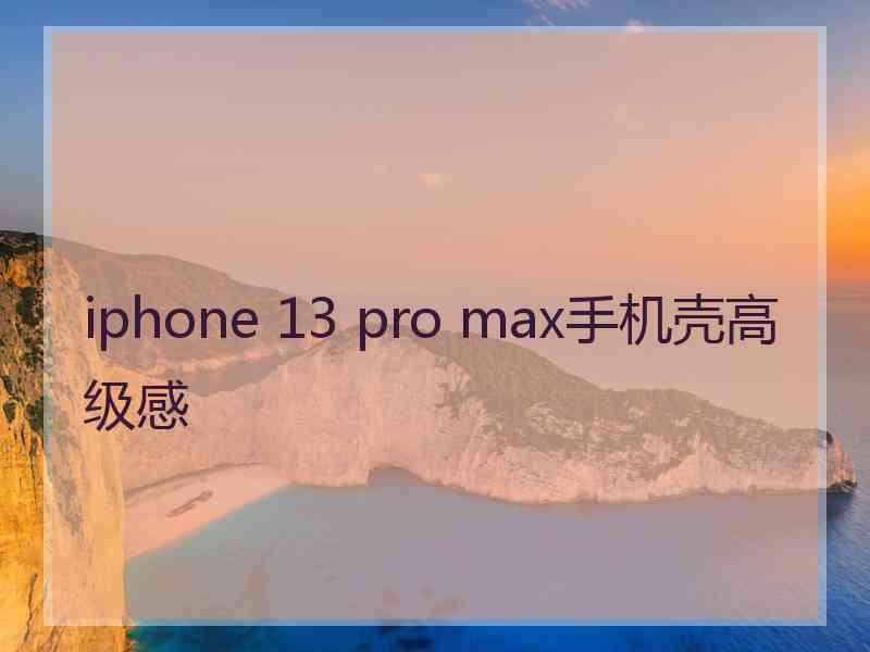 iphone 13 pro max手机壳高级感