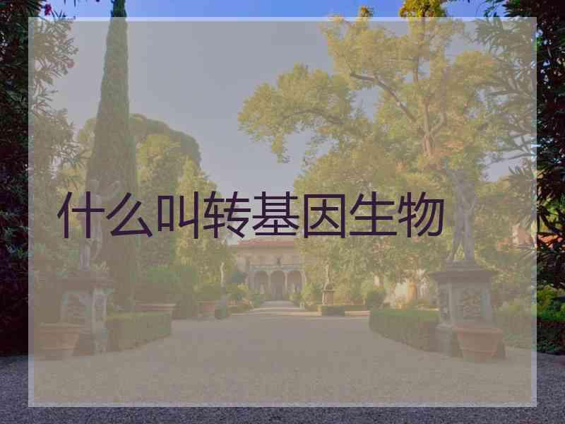 什么叫转基因生物