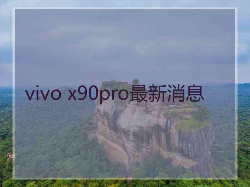 vivo x90pro最新消息