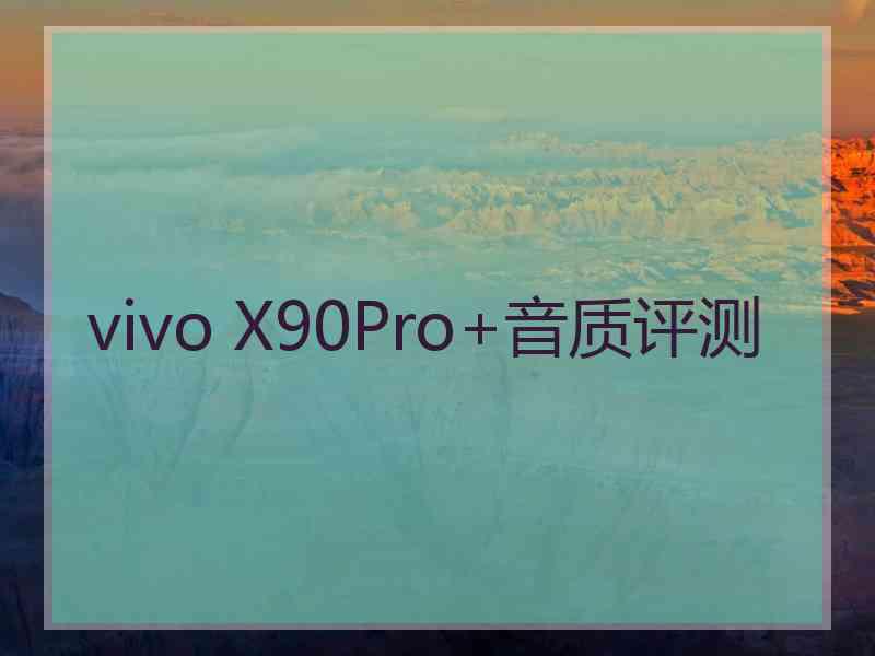 vivo X90Pro+音质评测