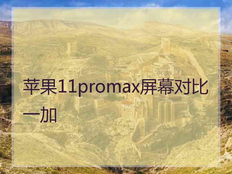 苹果11promax屏幕对比一加