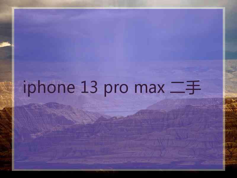 iphone 13 pro max 二手