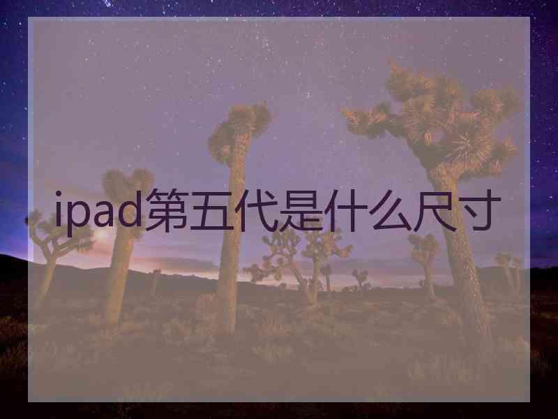 ipad第五代是什么尺寸