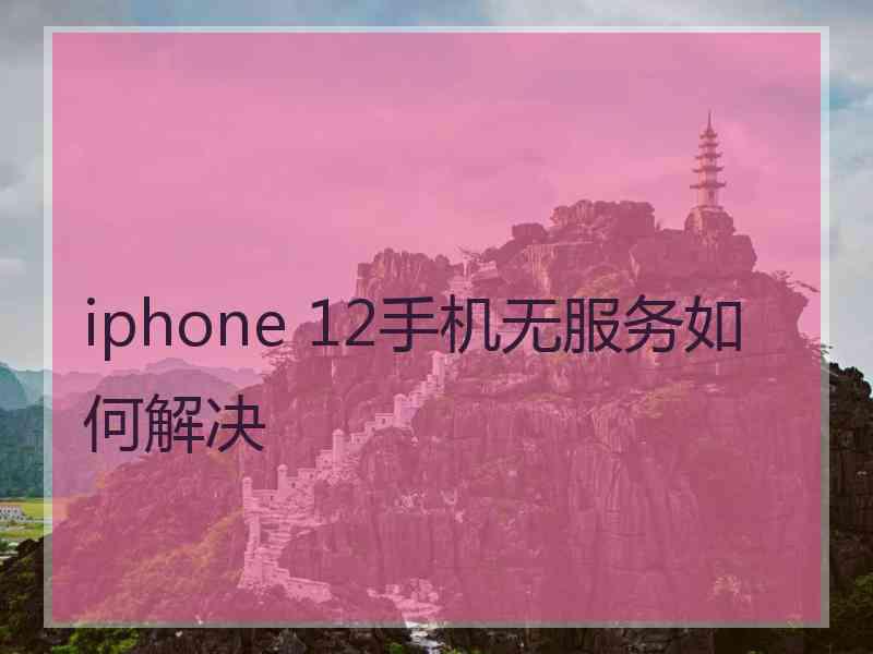 iphone 12手机无服务如何解决