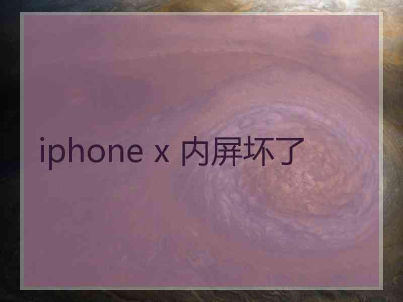 iphone x 内屏坏了